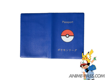 Pokemon Blue Passport Cover from Anime Pass Front View 