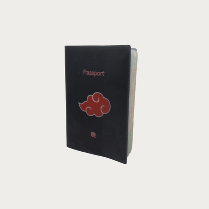 Naruto Akatsuki Black Passport Cover by anime pass front view