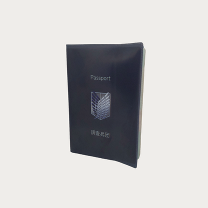 Attack on Titan Survey Corps Passport Cover Blue front view