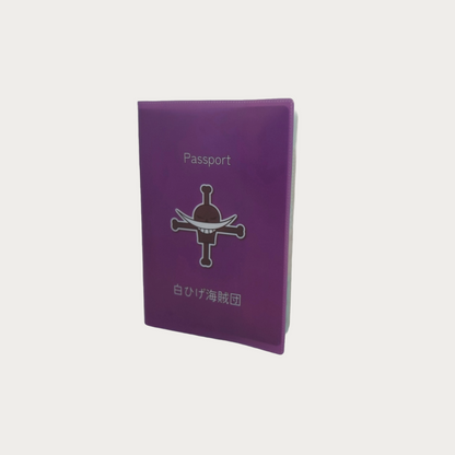 One Piece Whitebeard Pirates Purple Passport Cover by anime pass front view
