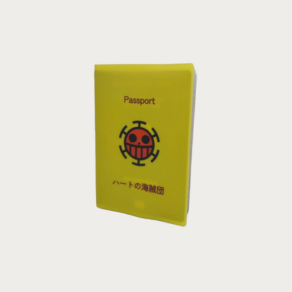 One Piece Heart Pirates Yellow Passport Cover by anime pass front view