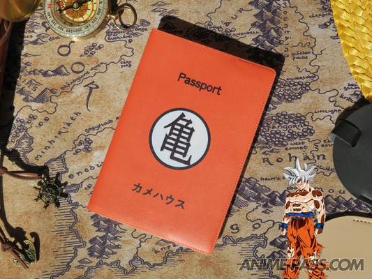 Dragonball Z Kame House Orange Passport Cover