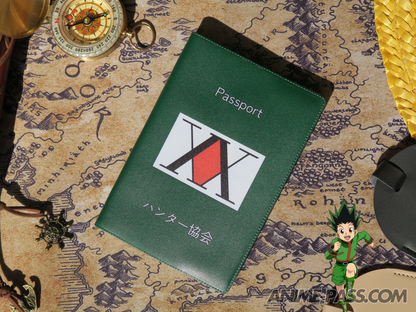 Hunter x Hunter green passport cover by Anime Pass front view
