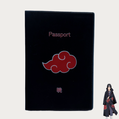 Naruto Akatsuki Black Passport Cover by anime pass front view