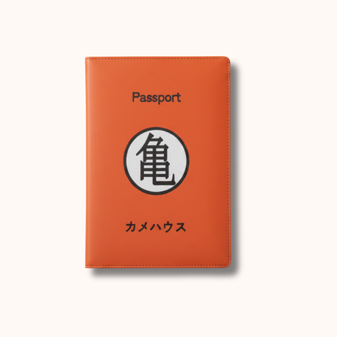 Dragonball Z Kame House Oranger Reisepasshülle