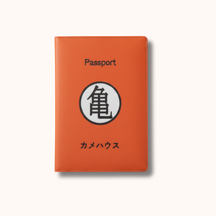 Dragonball Z Kame House Oranger Reisepasshülle