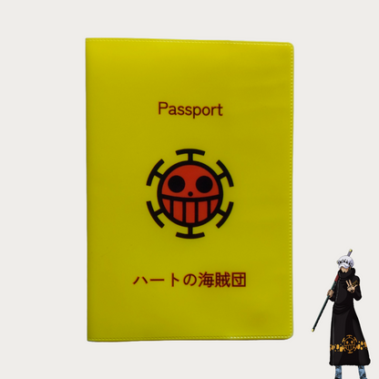 One Piece Heart Pirates Yellow Passport Cover by anime pass front view 