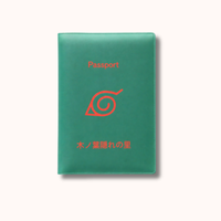 Naruto Konohagakure Reisepasshülle Grün