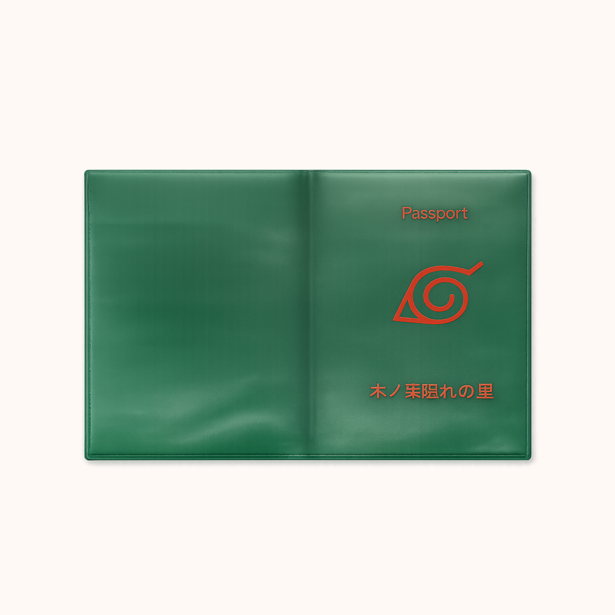 Naruto Konohagakure Reisepasshülle Grün
