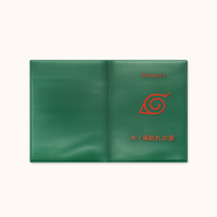 Naruto Konohagakure Reisepasshülle Grün