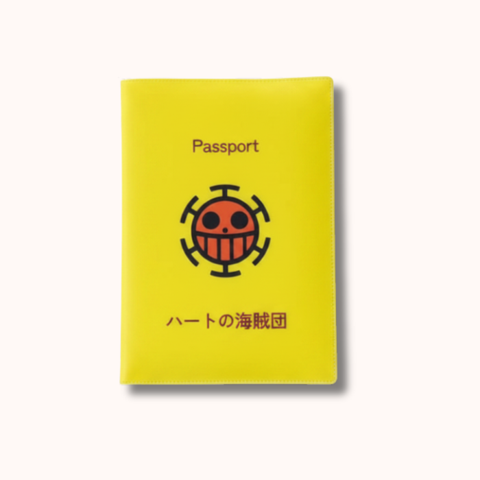 One Piece Heart Pirates Yellow Passport Cover