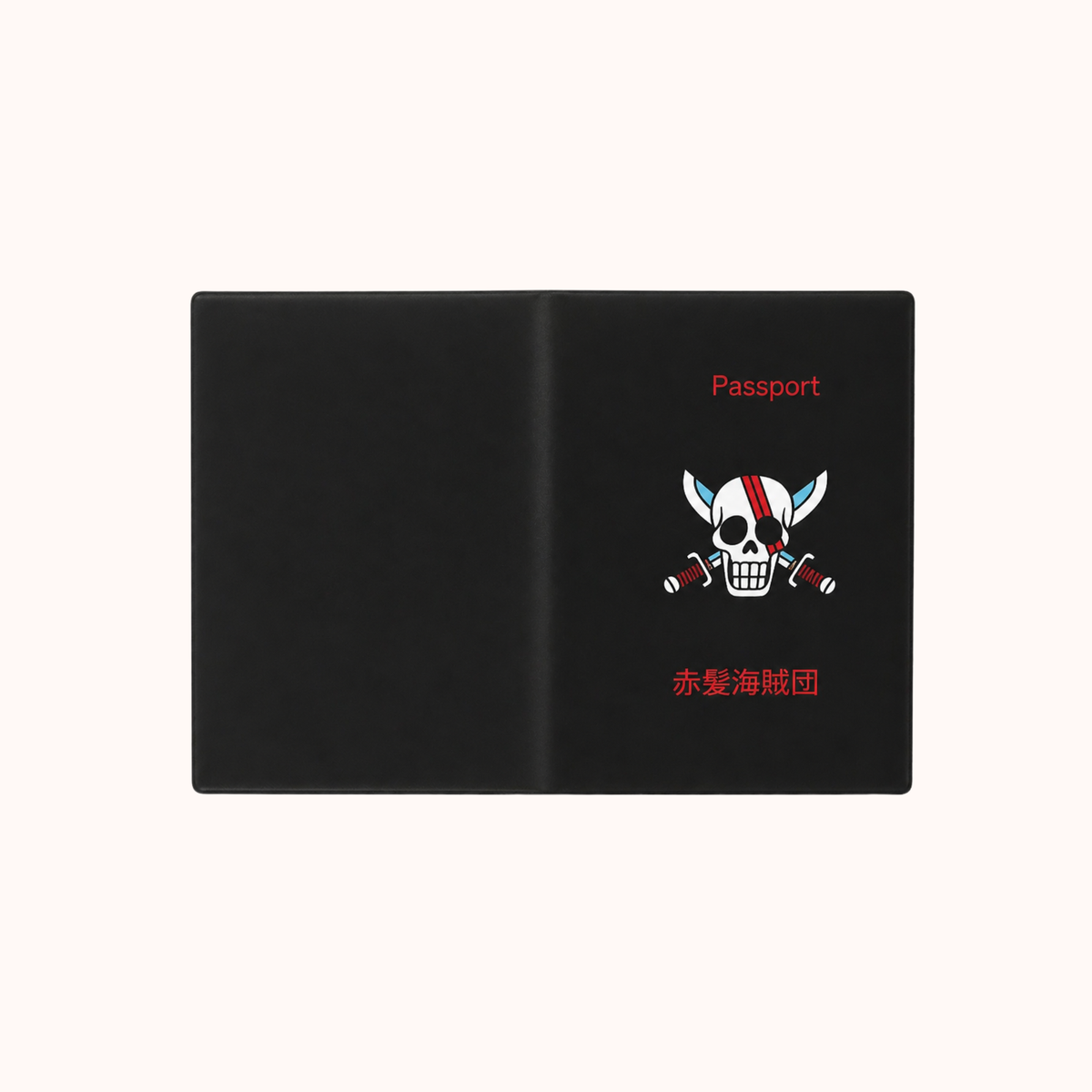 One Piece Rothaar-Piraten Schwarze Passhülle