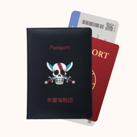 One Piece Rothaar-Piraten Schwarze Passhülle