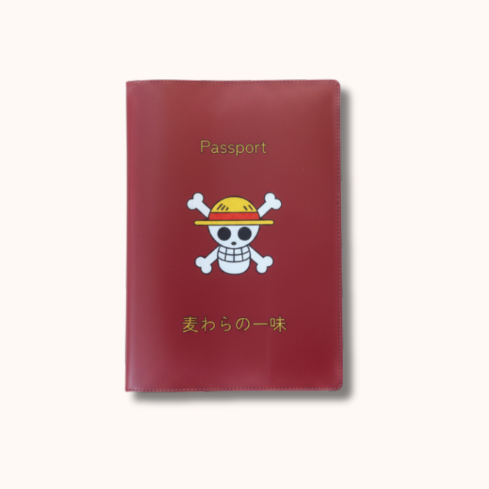 One Piece Straw Hat Pirates Red Passport Cover