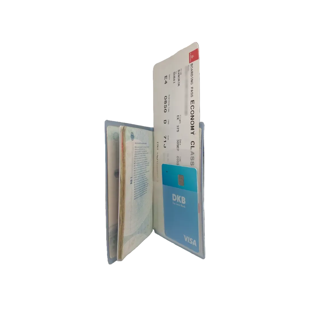 Passport and visa on a white background