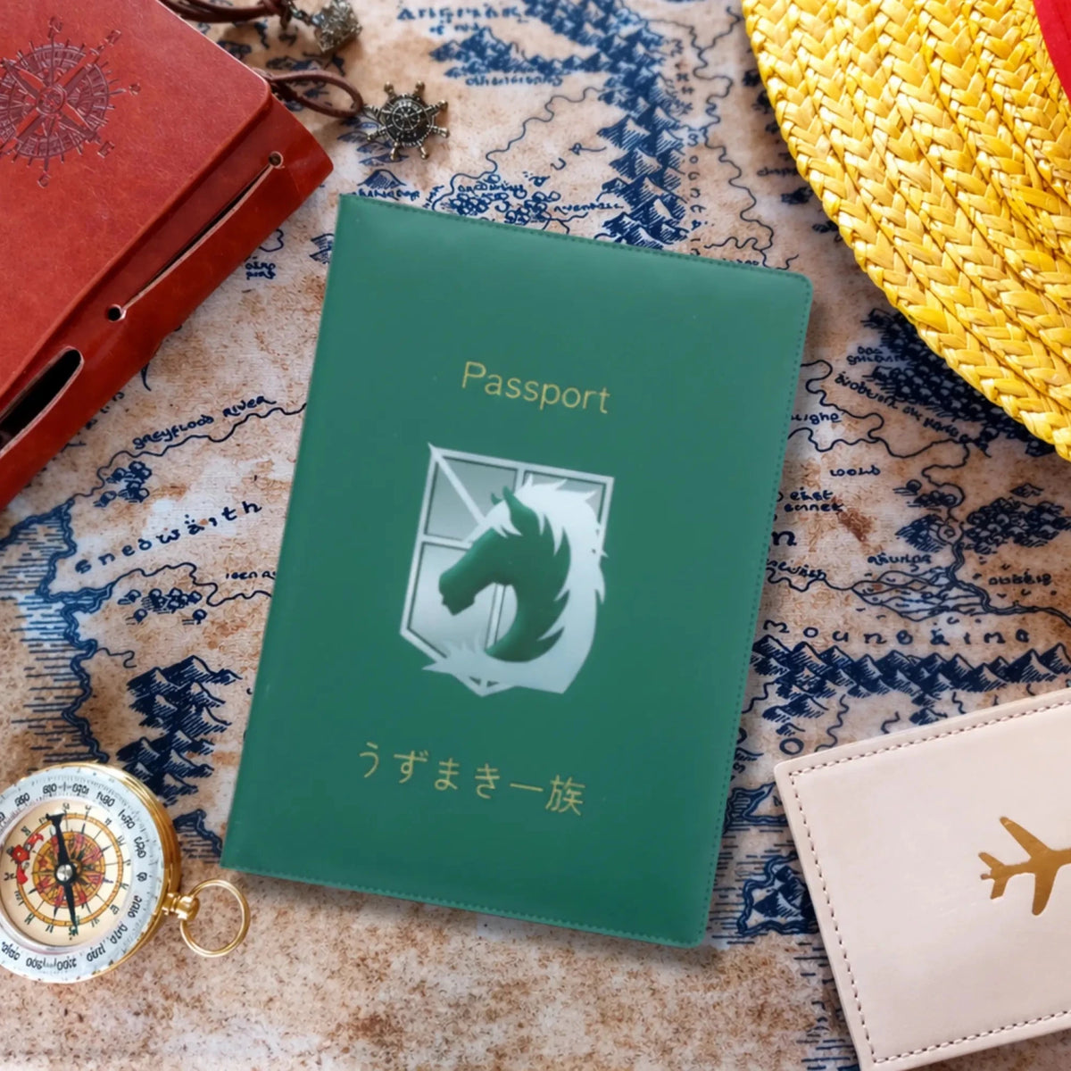 Attack on Titan Military Police Brigade Green Passport Cover - Anime-Pass