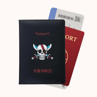 One Piece Red Hair Pirates Black Passport Cover - Anime-Pass