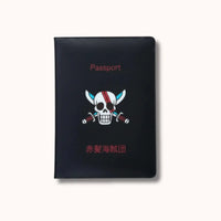 One Piece Red Hair Pirates Black Passport Cover - Anime-Pass