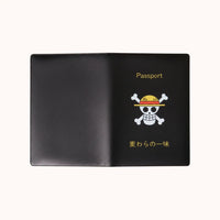 One Piece Straw Hat Pirates Black Passport Cover - Anime-Pass