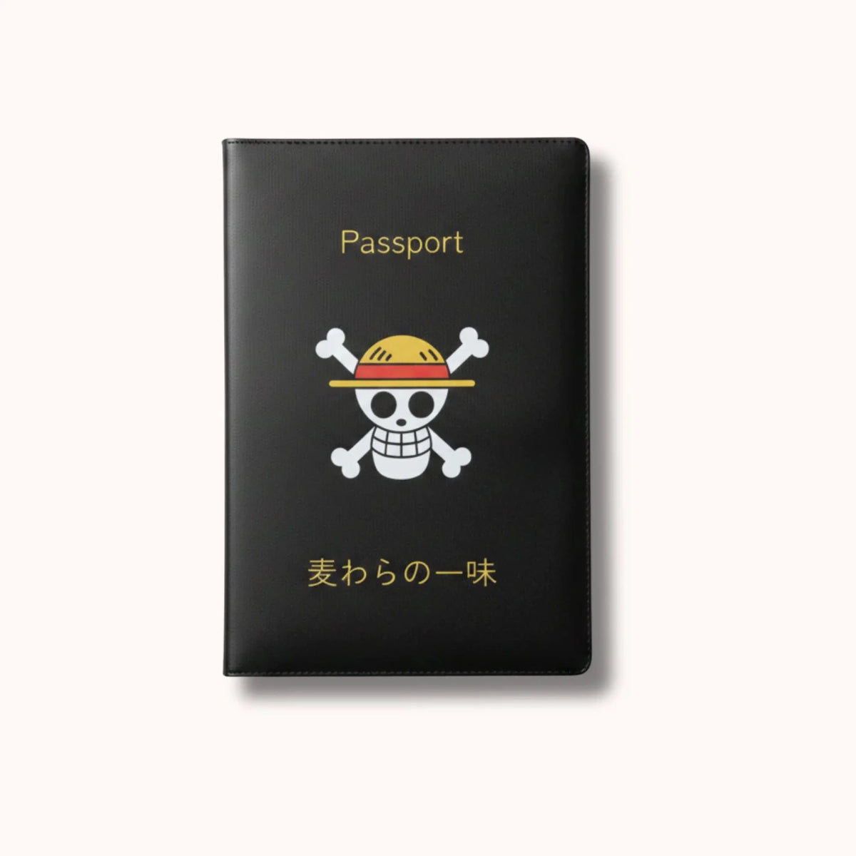 One Piece Straw Hat Pirates Black Passport Cover - Anime-Pass