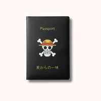 One Piece Straw Hat Pirates Black Passport Cover - Anime-Pass