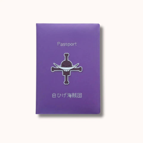 One Piece Whitebeard Pirates Purple Passport Cover - Anime-Pass